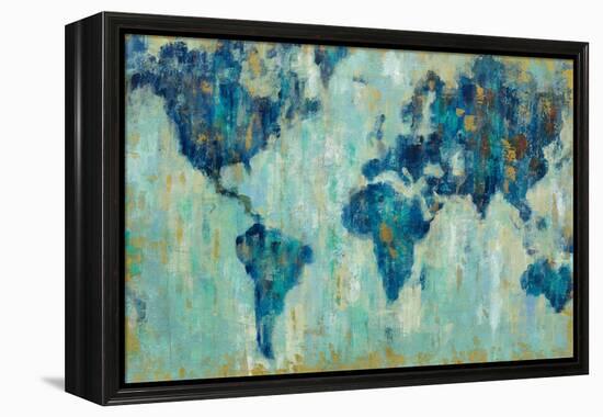 Map of the World-Silvia Vassileva-Framed Stretched Canvas