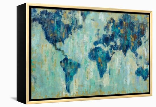 Map of the World-Silvia Vassileva-Framed Stretched Canvas