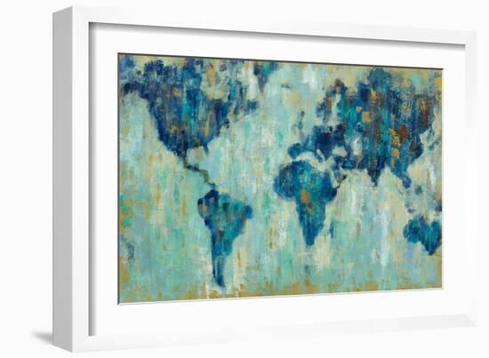 Map of the World-Silvia Vassileva-Framed Art Print