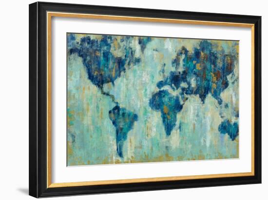 Map of the World-Silvia Vassileva-Framed Art Print