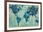Map of the World-Silvia Vassileva-Framed Art Print