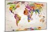 Map of the World-Mark Ashkenazi-Mounted Premium Giclee Print