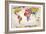 Map of the World-Mark Ashkenazi-Framed Giclee Print