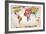 Map of the World-Mark Ashkenazi-Framed Giclee Print