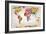 Map of the World-Mark Ashkenazi-Framed Giclee Print