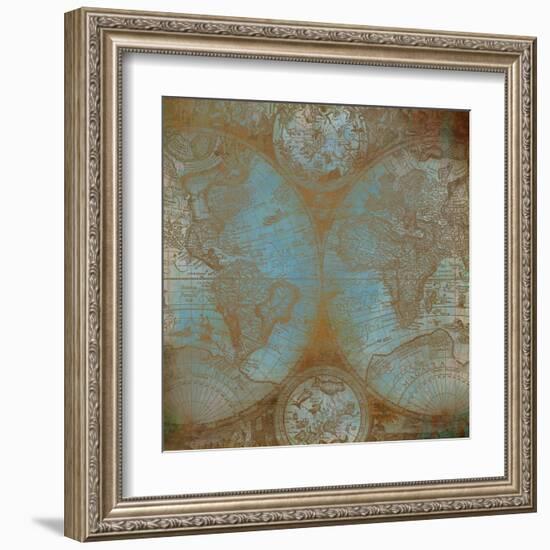 Map of the World-Kimberly Allen-Framed Art Print