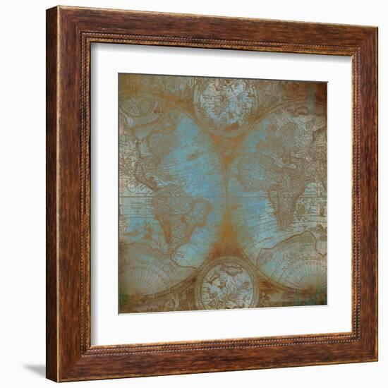 Map of the World-Kimberly Allen-Framed Art Print