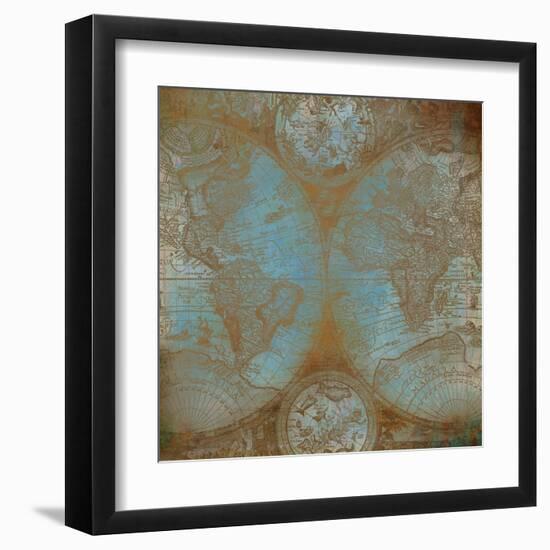 Map of the World-Kimberly Allen-Framed Art Print