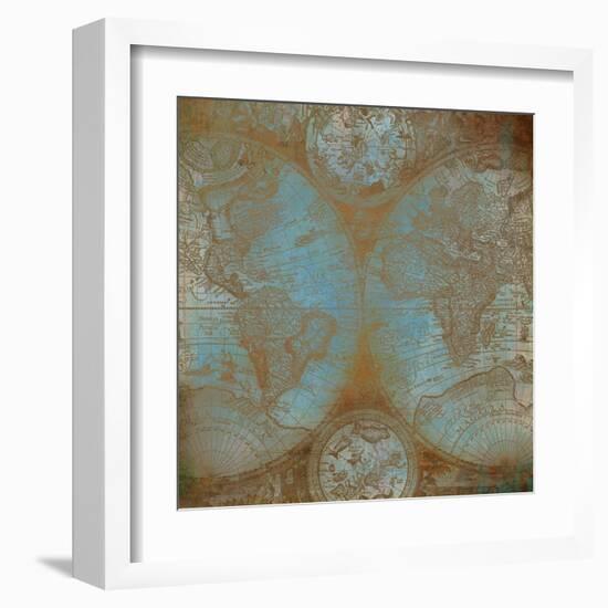 Map of the World-Kimberly Allen-Framed Art Print