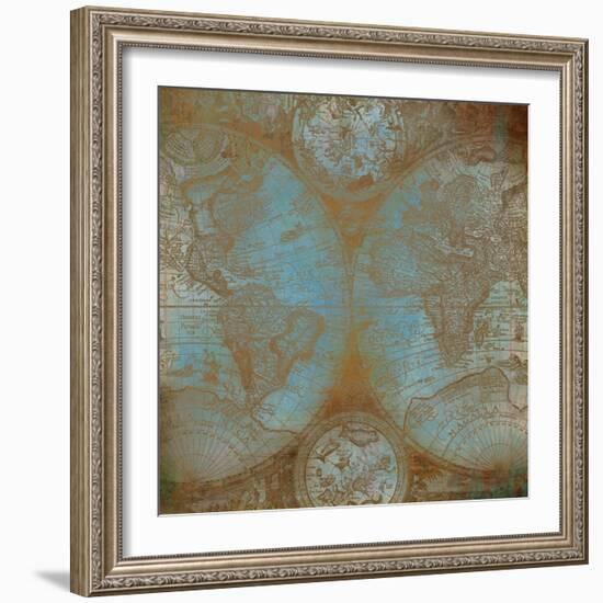 Map of the World-Kimberly Allen-Framed Art Print