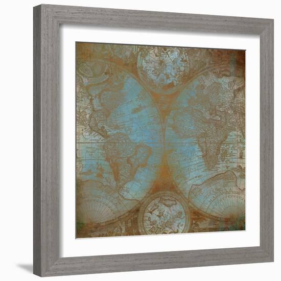 Map of the World-Kimberly Allen-Framed Art Print