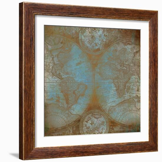 Map of the World-Kimberly Allen-Framed Art Print