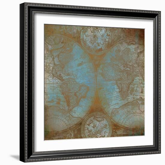 Map of the World-Kimberly Allen-Framed Art Print