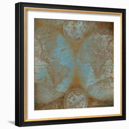 Map of the World-Kimberly Allen-Framed Art Print