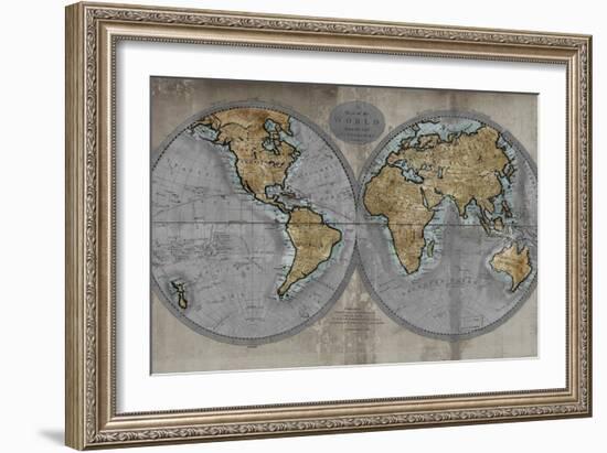 Map of the World-Russell Brennan-Framed Art Print