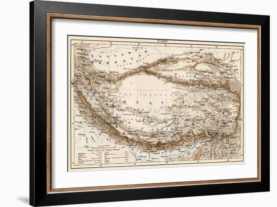 Map of Tibet, 1870s-null-Framed Giclee Print