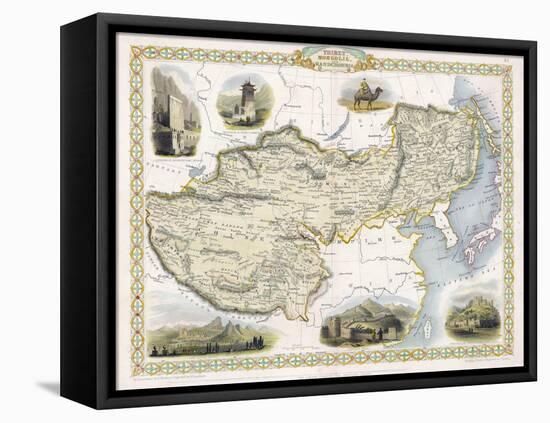 Map of Tibet Mongolia and Manchuria-J. Rapkin-Framed Premier Image Canvas