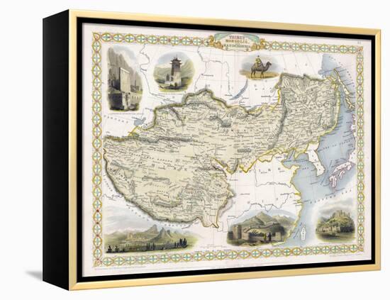 Map of Tibet Mongolia and Manchuria-J. Rapkin-Framed Premier Image Canvas