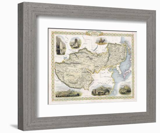 Map of Tibet Mongolia and Manchuria-J. Rapkin-Framed Photographic Print