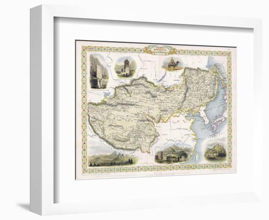 Map of Tibet Mongolia and Manchuria-J. Rapkin-Framed Photographic Print