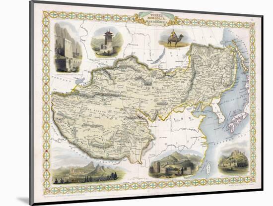 Map of Tibet Mongolia and Manchuria-J. Rapkin-Mounted Photographic Print