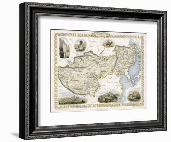 Map of Tibet Mongolia and Manchuria-J. Rapkin-Framed Photographic Print