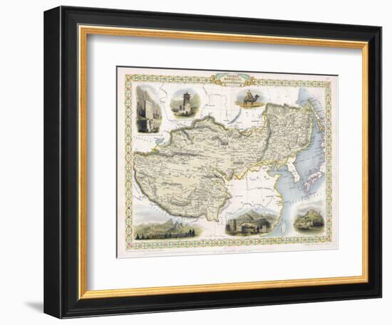 Map of Tibet Mongolia and Manchuria-J. Rapkin-Framed Photographic Print