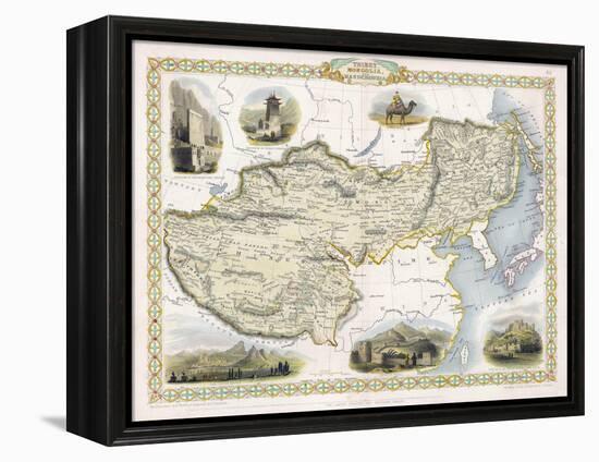 Map of Tibet Mongolia and Manchuria-J. Rapkin-Framed Stretched Canvas