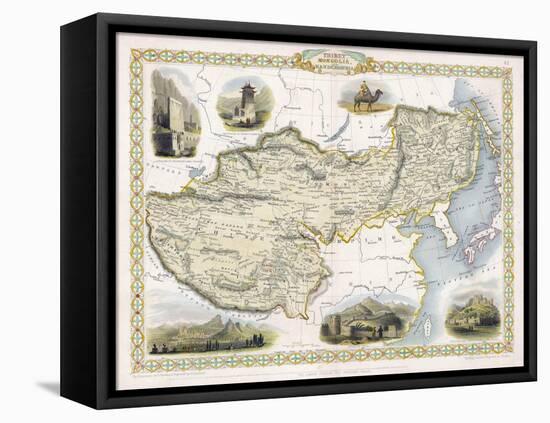 Map of Tibet Mongolia and Manchuria-J. Rapkin-Framed Stretched Canvas