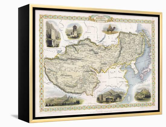 Map of Tibet Mongolia and Manchuria-J. Rapkin-Framed Stretched Canvas