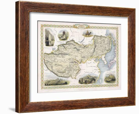 Map of Tibet Mongolia and Manchuria-J. Rapkin-Framed Art Print