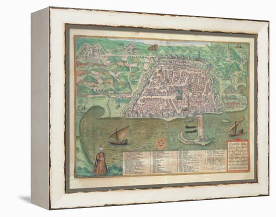 Map of Toledo-Joris Hoefnagel-Framed Premier Image Canvas