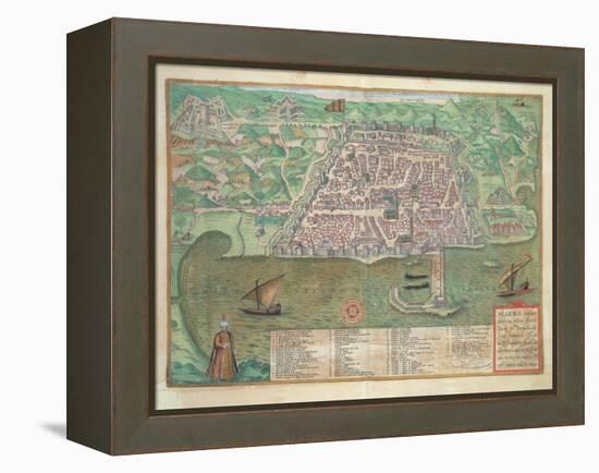 Map of Toledo-Joris Hoefnagel-Framed Premier Image Canvas