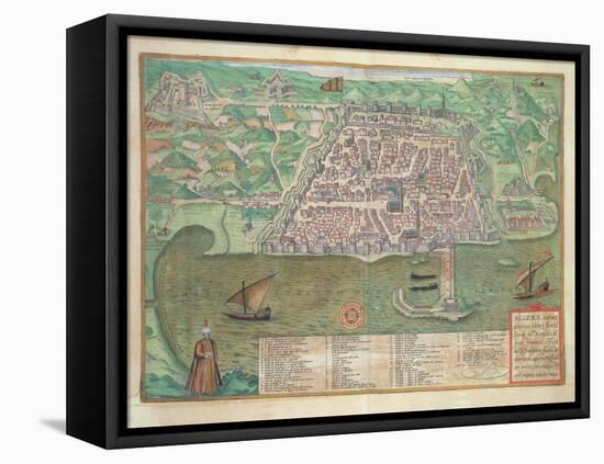 Map of Toledo-Joris Hoefnagel-Framed Premier Image Canvas