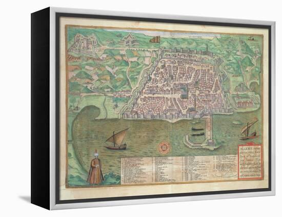 Map of Toledo-Joris Hoefnagel-Framed Premier Image Canvas