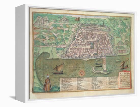 Map of Toledo-Joris Hoefnagel-Framed Premier Image Canvas