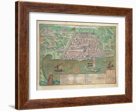 Map of Toledo-Joris Hoefnagel-Framed Giclee Print