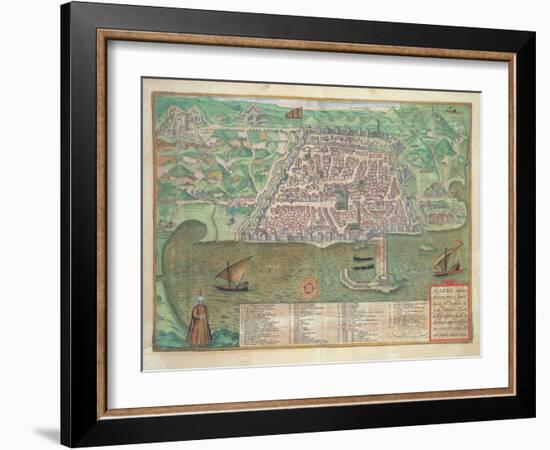 Map of Toledo-Joris Hoefnagel-Framed Giclee Print
