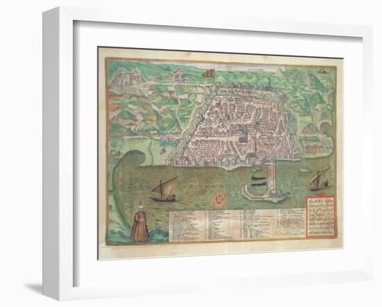 Map of Toledo-Joris Hoefnagel-Framed Giclee Print