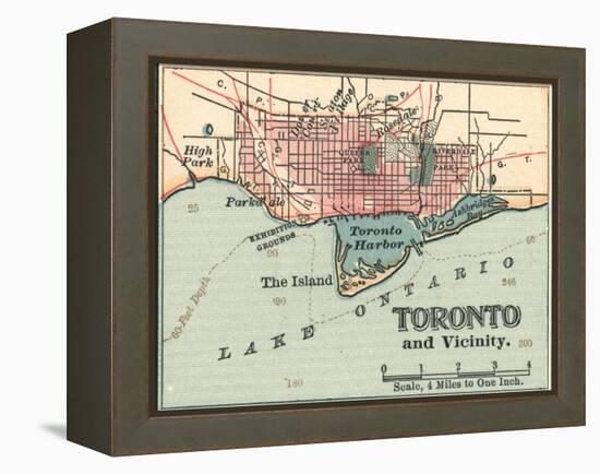 Map of Toronto (C. 1900), Maps-Encyclopaedia Britannica-Framed Stretched Canvas