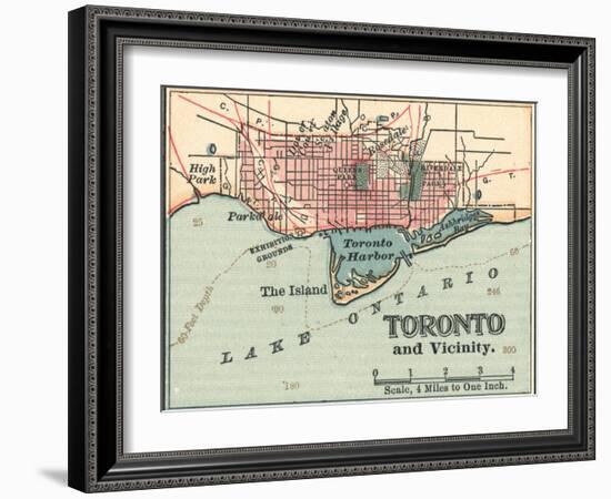 Map of Toronto (C. 1900), Maps-Encyclopaedia Britannica-Framed Art Print