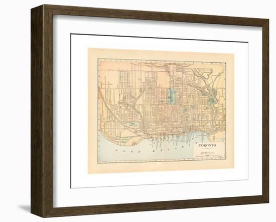 Map of Toronto-Wild Apple Portfolio-Framed Art Print