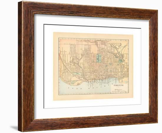 Map of Toronto-Wild Apple Portfolio-Framed Art Print