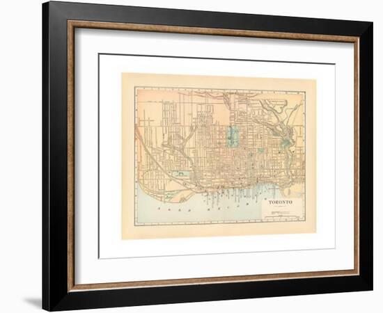 Map of Toronto-Wild Apple Portfolio-Framed Art Print