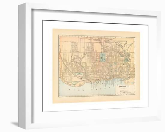 Map of Toronto-Wild Apple Portfolio-Framed Art Print