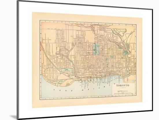 Map of Toronto-Wild Apple Portfolio-Mounted Art Print