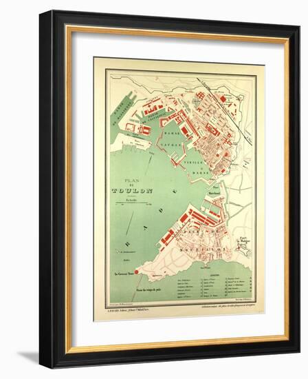 Map of Toulon France-null-Framed Giclee Print