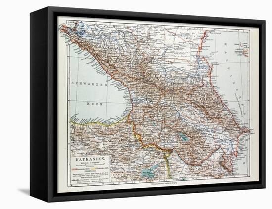 Map of Transcaucasia Georgia Azerbaijan Armenia 1899-null-Framed Premier Image Canvas