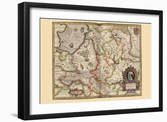 Map of Transylvania, Roumania-Pieter Van der Keere-Framed Art Print