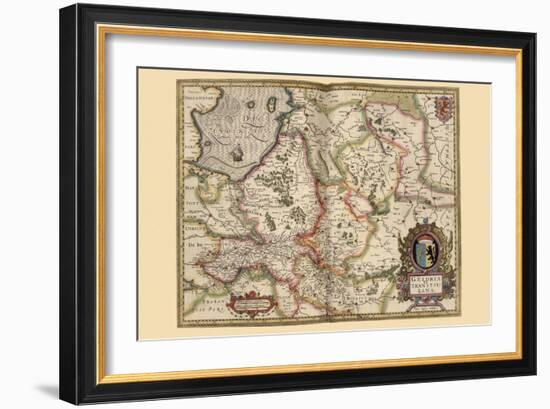Map of Transylvania, Roumania-Pieter Van der Keere-Framed Art Print